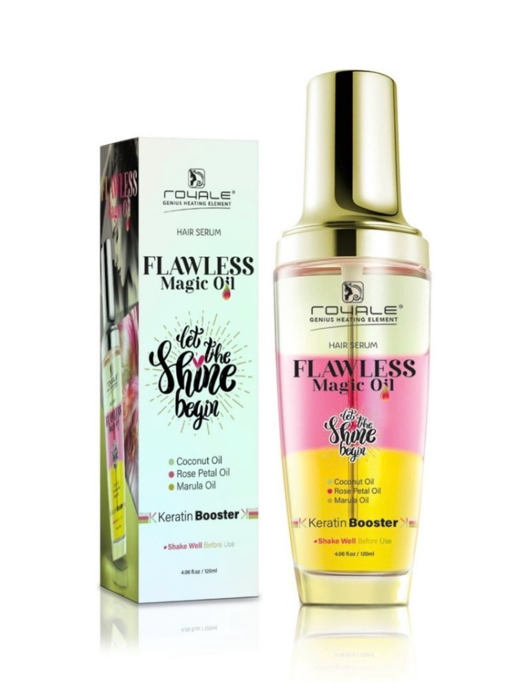 Flawless Magic Oil Hair Serum Coconut Oil Rose Petals Oil Marula Oil